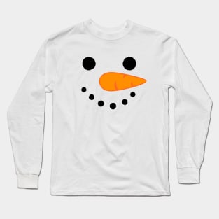 Snowman Face Long Sleeve T-Shirt